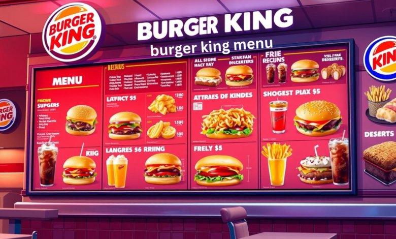 burger king menu